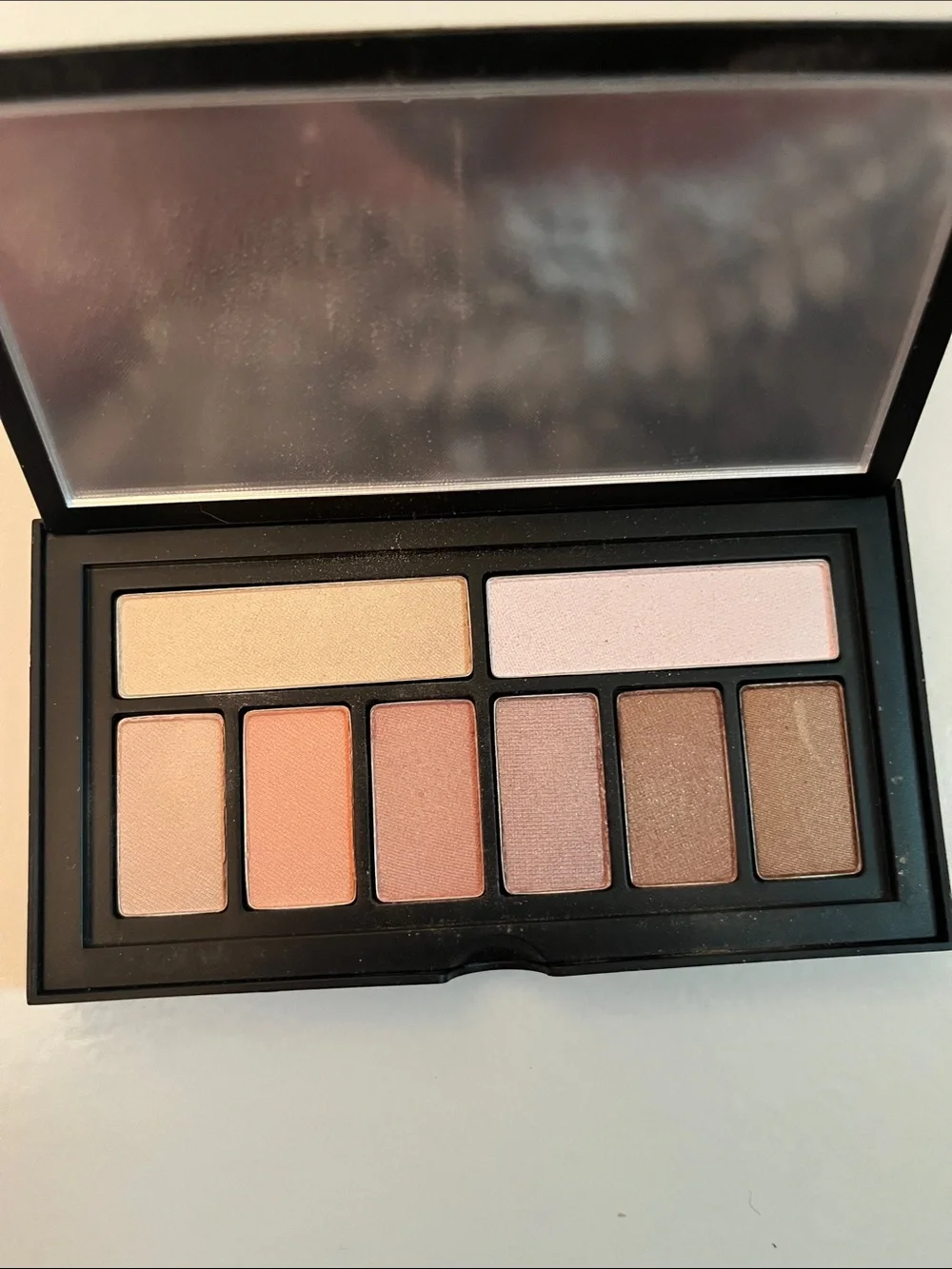 Smashbox Cover Shot: Softlight Eye palette & Laura Geller Pink Mink lipstick